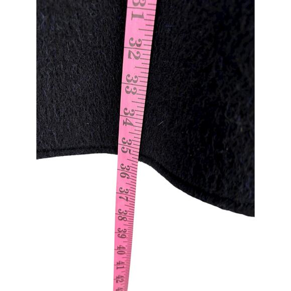 Vintage Jimmy Hourihan Ireland 100% Wool Wrap Coat Black Purple Small - Picture 9 of 16